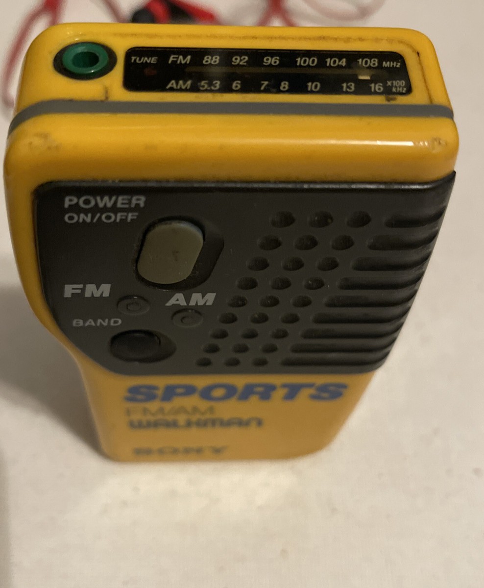 Sony Sport Walkman Model SRF-8 FM/AMBand Radio Yellow With
