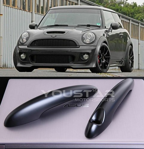 UK NEW 2 MATT BLACK Door Handle Covers Trims for MINI COOPER R50 R52 R53 R56 R57 - Picture 5 of 7