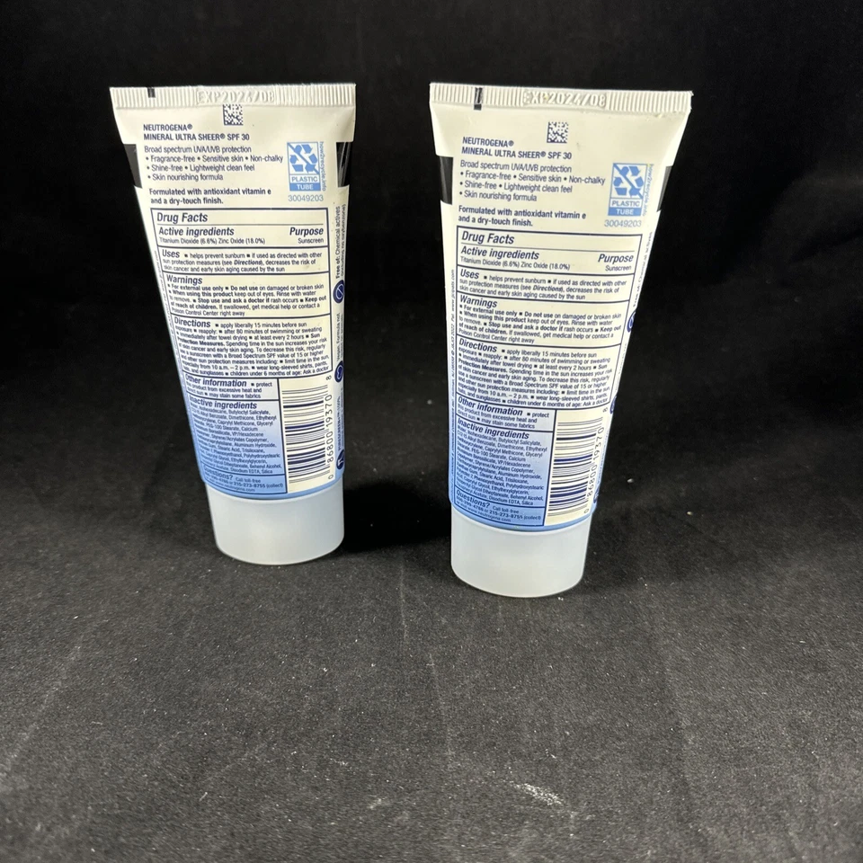 2-Neutrogena Mineral UltraSheer Dry-Touch SPF30 Sunscreen Lotion EXP-08/2024 - Image 2 of 2