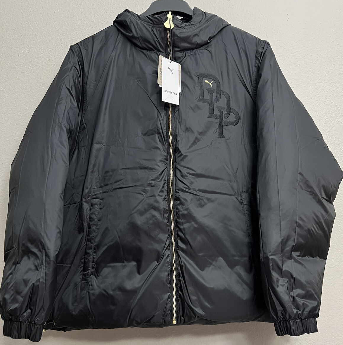 Puma x Dapper Dan Reversible Bomber Puffer Coat Jacket Men Size XL