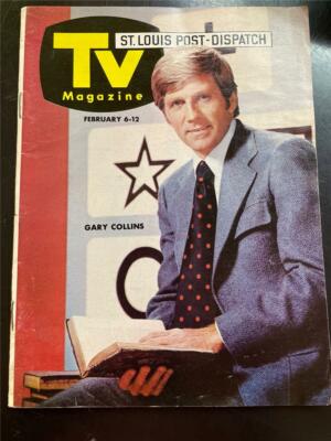 TV Guide St. Louis Dispatch Feb 6-12 1972 Gary Collins Sixth Sense Retro Ads