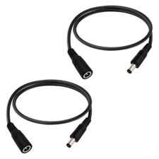 2pcs/1.6ft 5.5x2.5mm 12 Volt DC Power Extension Cord Barrel Connector for Bat...