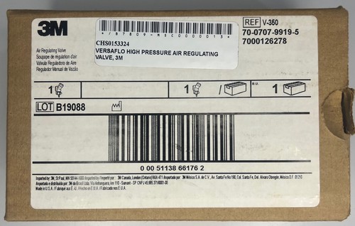 ONE (1) 3M VersaFlo High Pressure Air Regulating Valve V-300 - NO BELT (NEW) - Picture 7 of 8