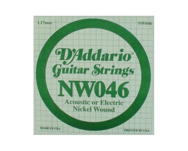 D'ADDARIO NW046  CORDA SINGOLA PER CHITARRA ACUSTICA/ELETTRICA