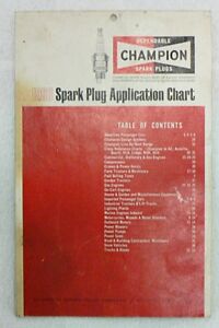 Champion Spark Plugs Application Chart