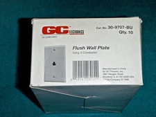 BOX OF 10 GC ELECTRONICS IVORY FLUSH WALL PLATE 4-CONDUCTOR~ NEW!