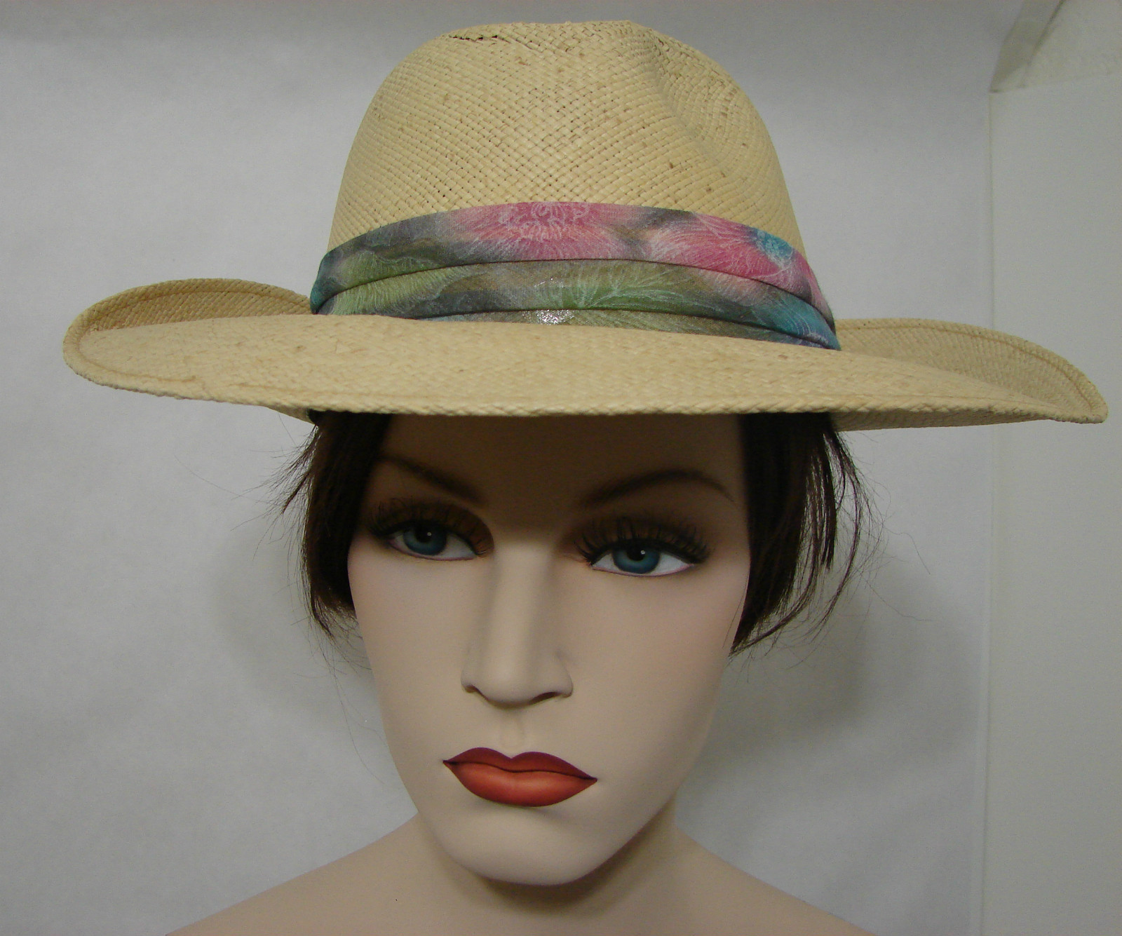 CAVANAGH Western Straw Hat Vintage New York With Colorful Band 7 3/8 eBay