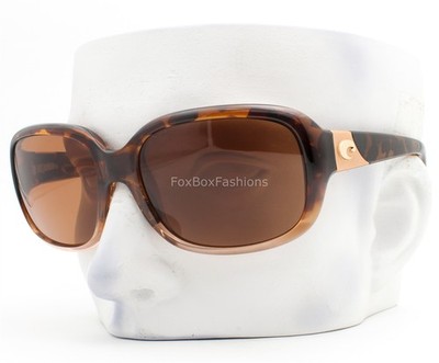 Costa Del Mar Gannet Sunglasses Shiny Tortoise Fade Copper Polarized 580P w/case