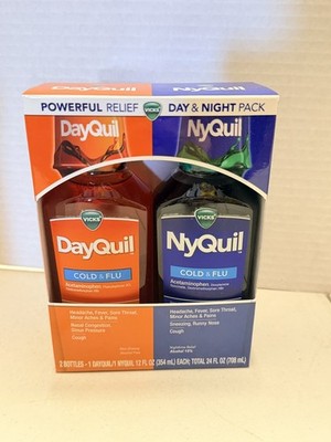 Vicks DayQuil & NyQuil, Cold & Flu Original Combo Liquid - Exp 04/27