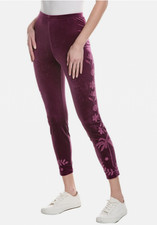 Johnny Was Tonal Velvet Leggings in Cassia Pant Sz L NWT