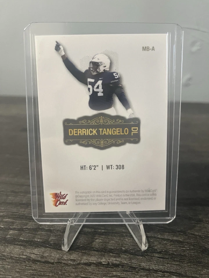 2022 Wild Card MATTE - Autographs Derrick Tangelo Premium White-Green Foil 79/99 - Image 2 of 2