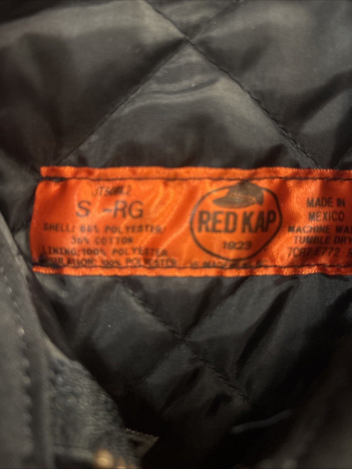 ASSC Red Kap Men's Zip Work Jacket Black Lined Logo Size Small Regular Fit Rare image 4