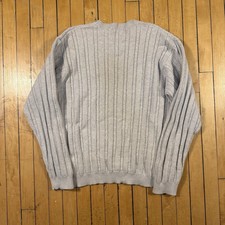 Vintage Izod Cotton Grid Knit Sweater Pullover XL Embroidered Logo, Preppy, Y2K