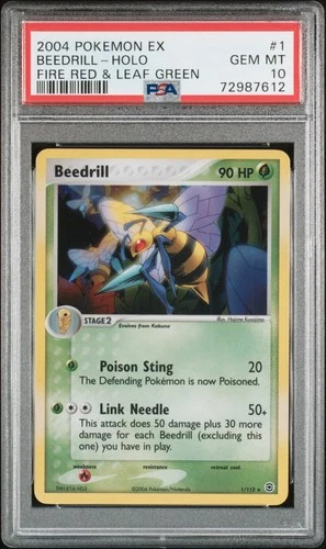 POKEMON BEEDRILL-HOLO 2004 EX FIRE RED & LEAF GREEN #1 PSA 10 *POP 64*