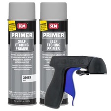 Sem 39683 Self Etching Primer Gray 15.5oz. 2 Pack With Spray Can Trigger Handle Sem 39683 Self Etching Primer Gray 15.5oz. 2 Pack With Spray Can Trigger Handle
