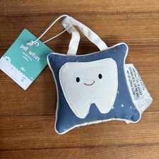 Pillowfort Tooth Fairy Pillow Blue 6x6 Keepsake Pocket Plush