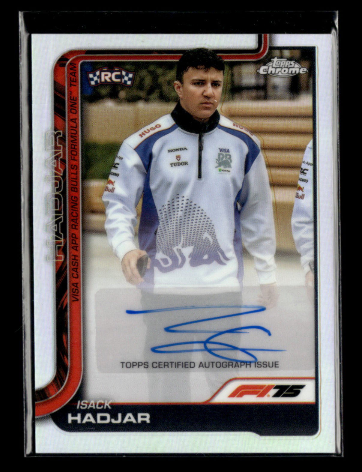 Isack Hadjar 2025 Topps Chrome Formula 1 RC Auto Chrome Autograph [joh68