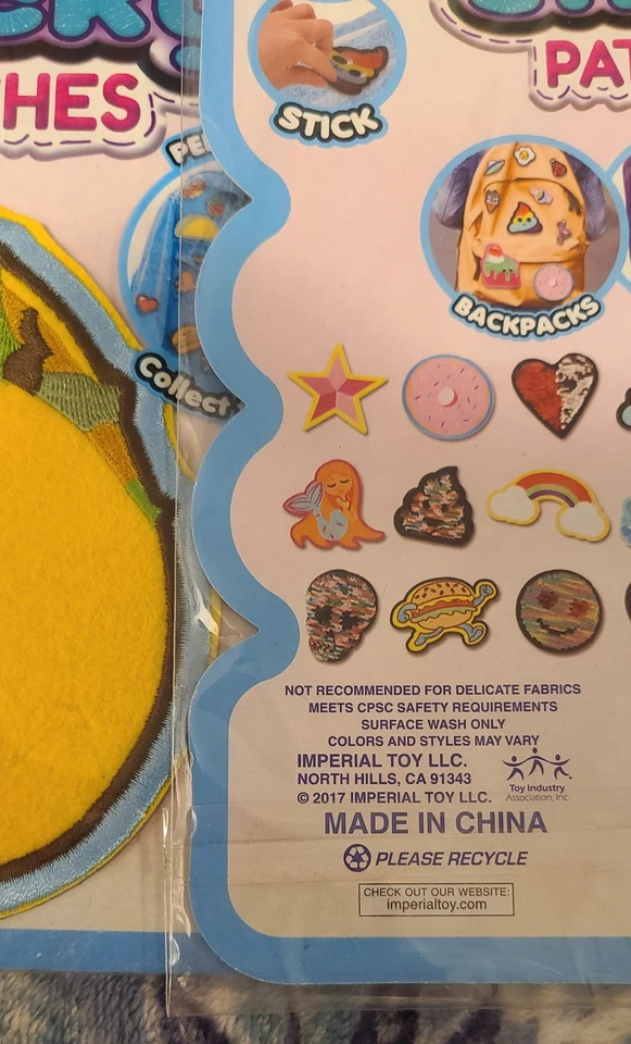 Lot Of 2  "Taco Imperial Fun Reusable Sticky Patch Craft Embellishment" New 2017 - Image 4 of 4