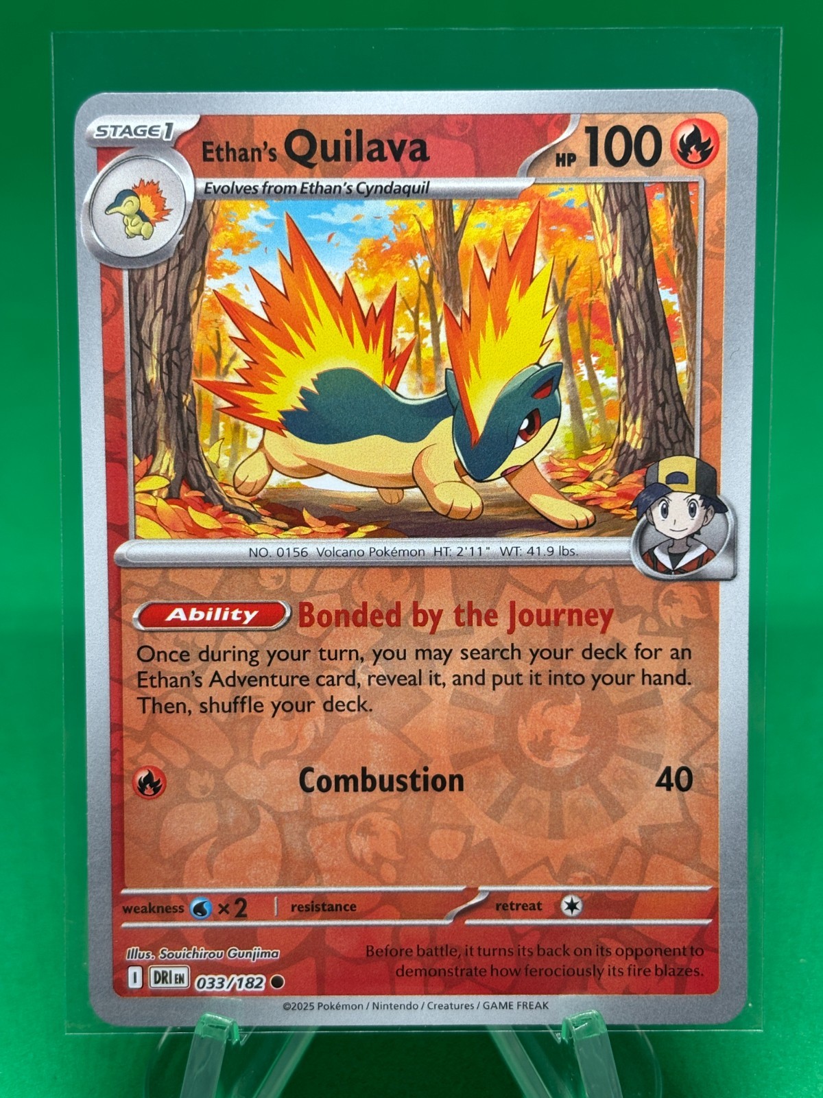 Ethan's Quilava - 033/182 - Destined Rivals - Common Reverse Holo -  NM Pokémon