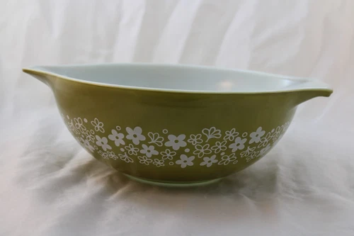 Vintage Pyrex Cinderella Mixing Bowl Spring Blossom Crazy Daisy 444 4 Quart