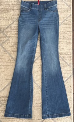 SPANX BEST SELLING JEANS! Bootleg Pull On and Shape Fitting! Size M Long Inseam