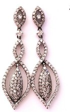 Drop Dangle AUSTRIAN CRYSTAL- Clear Rhinestone Chandelier EARRNGS 55mm x 15mm