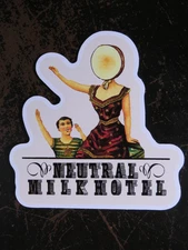 3.5" Music Sticker, NEUTRAL MILK HOTEL: Louisiana Indie Rock Band Formed in 1989