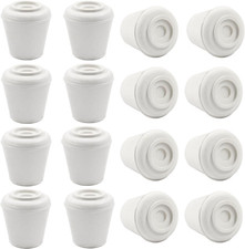 16Pcs 1/2 Inch round Chair Leg Tips Caps Non Slip Rubber Floor Protectors White
