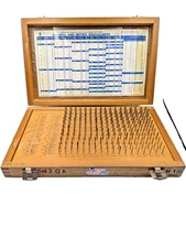 Meyer M1 Minus Pin Plug Gage Set .061-.250 in. Complete In Original Wooden Case