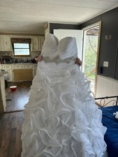 wedding dress size 12 . Used one time .. great condition