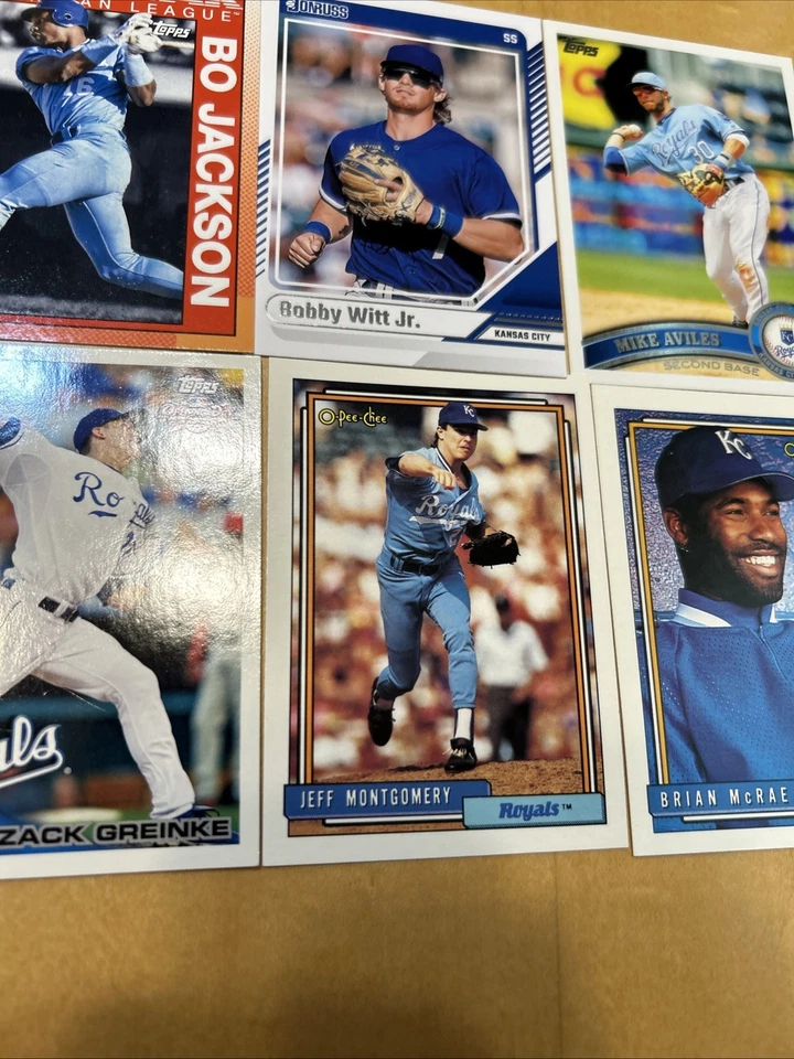 Colección de tarjetas de béisbol de los Reales de Kansas City (10 tarjetas) Foto 4 de 4