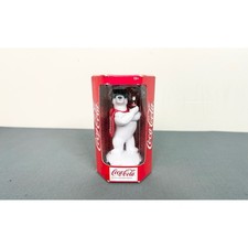Coca-Cola Winter 4" Classic Christmas Figure Red Scarf Polar Bear Collectible