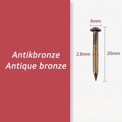 Small Round Head Nails Brass Antique Bronze Panel Pins Tacks Wood Crafts Furnitu - Picture 48 of 55