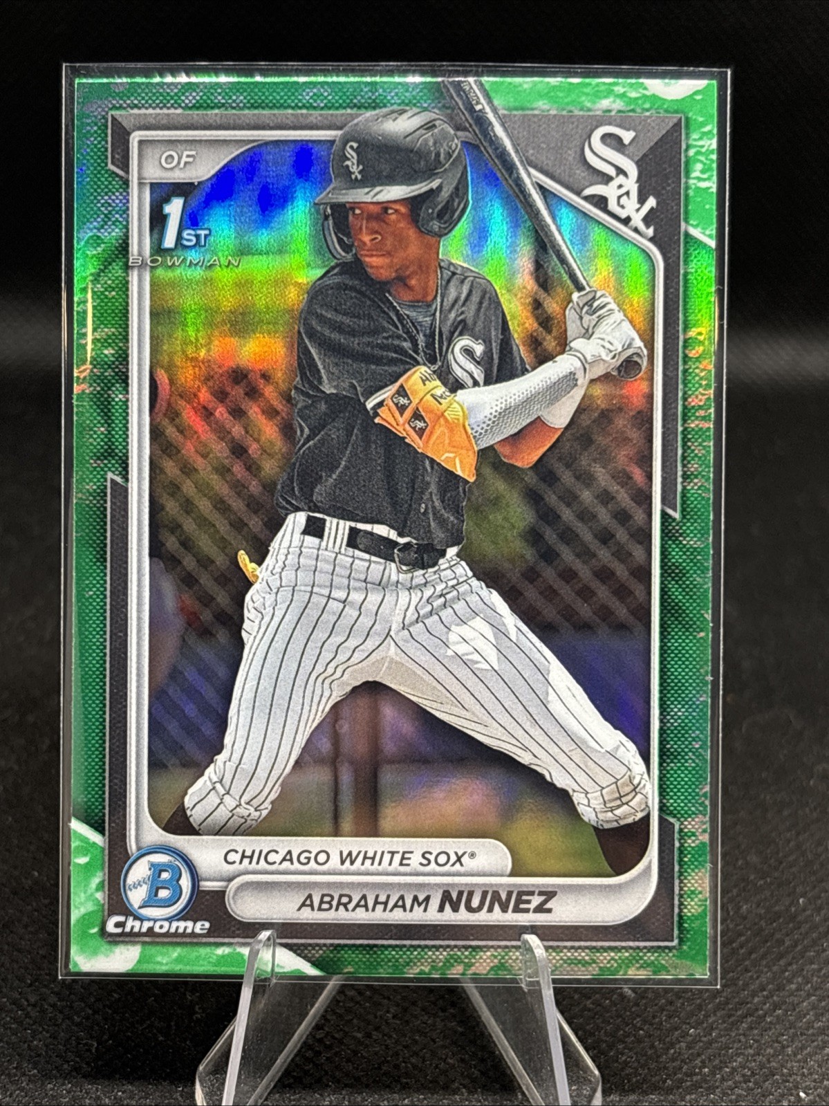 2024 Bowman - Chrome Prospects Abraham Nunez #BCP-56 Lunar Glow Refractor (RC)