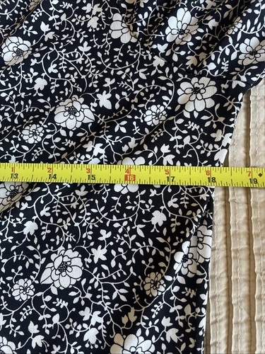 MICHAEL KORS Black White Floral Signature Gold Button A-Line Midi Dress M $145 - Picture 16 of 24