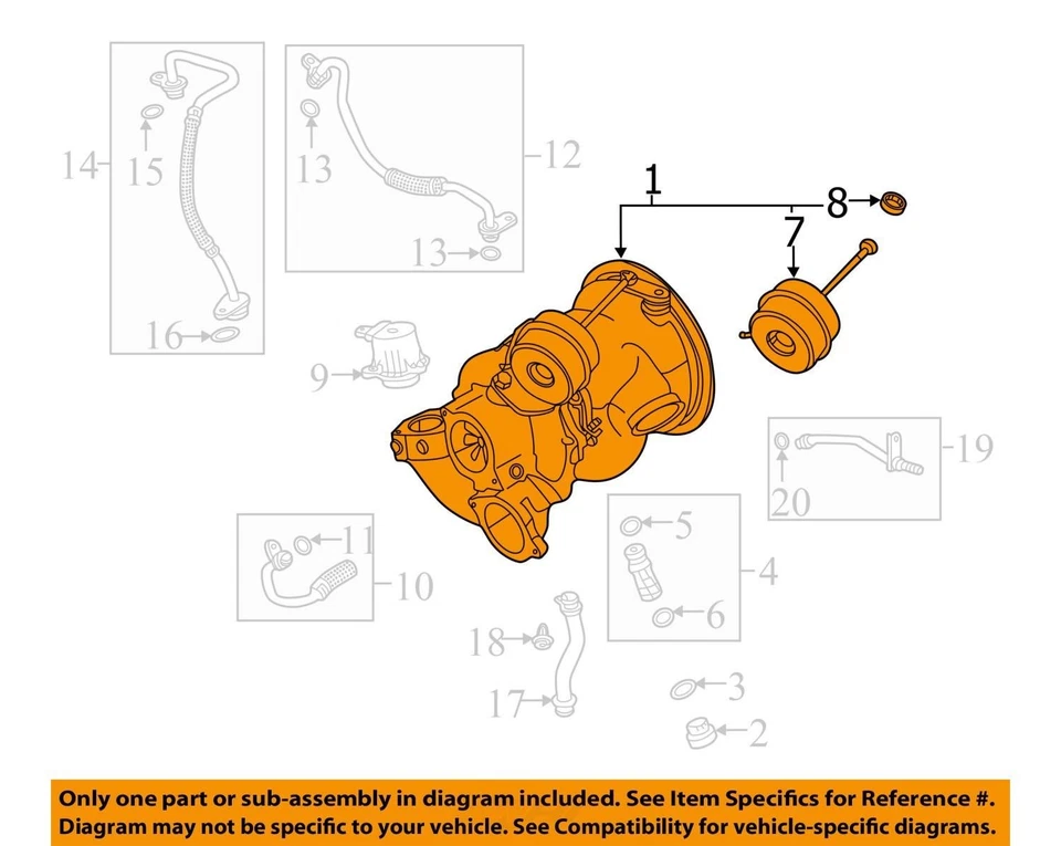 2018 Audi S5 Turbo Turbocharger OEM 119K Miles - LKQ432073829 - Image 4 of 4