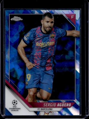 2021 Topps Chrome Sapphire UEFA Champions League Soccer Sergio Aguero #39