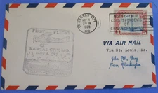COVER 1929 "AIR MAIL CACHET "FIRST FLIGHT ROUTE  C.A.M. 29  NEW ORLEAN -HOUSTON"