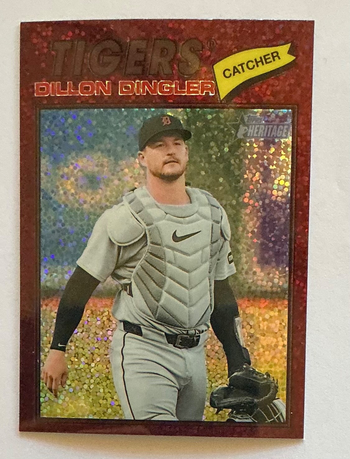 Dillon Dingler 2026 Topps Heritage #73 Red Sandglitter