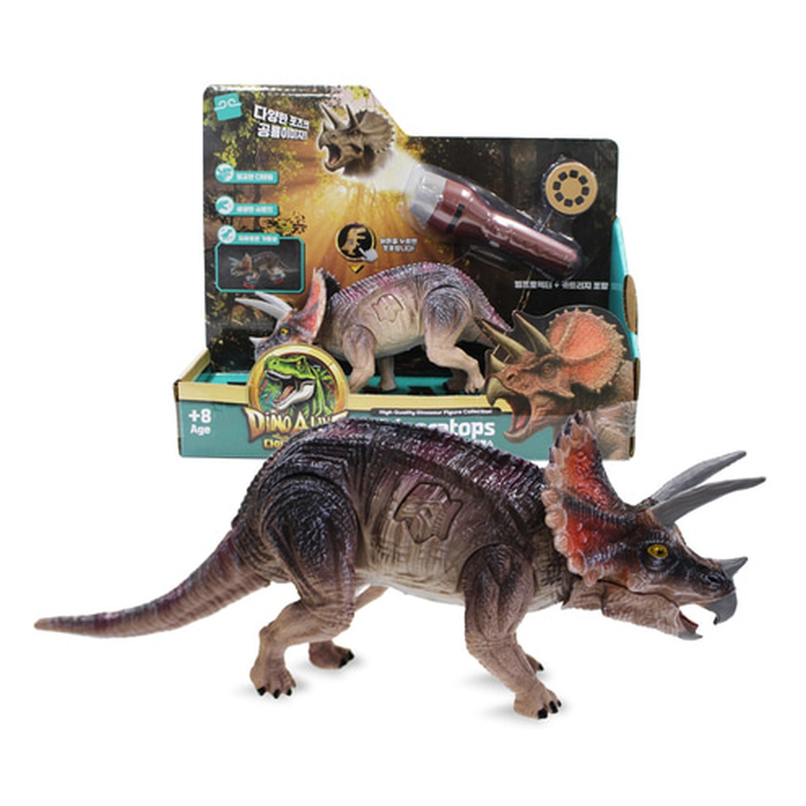 Sonokong Dino Alive Triceratops Dinosaur Figure Realistic Action Toy Korea