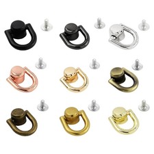Gold Metal D Rings Stud for DIY Leather Shoulder Purse and Belt Craft Projects