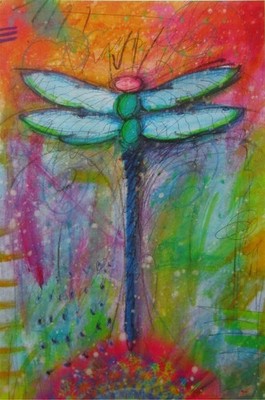 Park West 2024 Tim Yanke Dragonfly Lithograph on Heavy Silk Paper COA