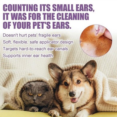 Dog Cat Ear Cleaner 118ml - Removes Earwax & Odor, Prevents Infections O1D5