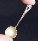 Silver spoon 875 USSR with enamels (№09)