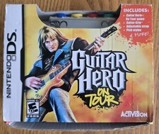 Guitar Hero On Tour Nintendo DS with Guitar Grip No Stylus Pick with box