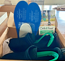 Orthofeet Women’s Ortho Quincy 821 Black Slip Strap Shoes Size 8.5 Med. B Width