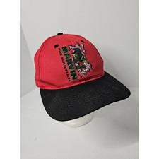 Vintage Looney Tunes Marvin Martian Snapback Hat 1997 Embroidered Red Black