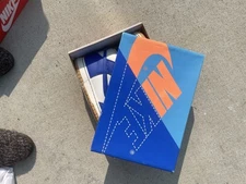 Nike Dunks Men's Size 10.0  Blue And White, Brown Gum Bottoms High Top Dunks