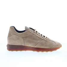 Di Bianco Carpi Mens Brown Suede Lace Up Lifestyle Sneakers Shoes 9