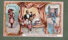 1900 Victorian Trade card by HOLLOWAY sports Austria Opera #208